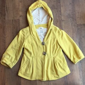 Anthropologie hooded peplum coat